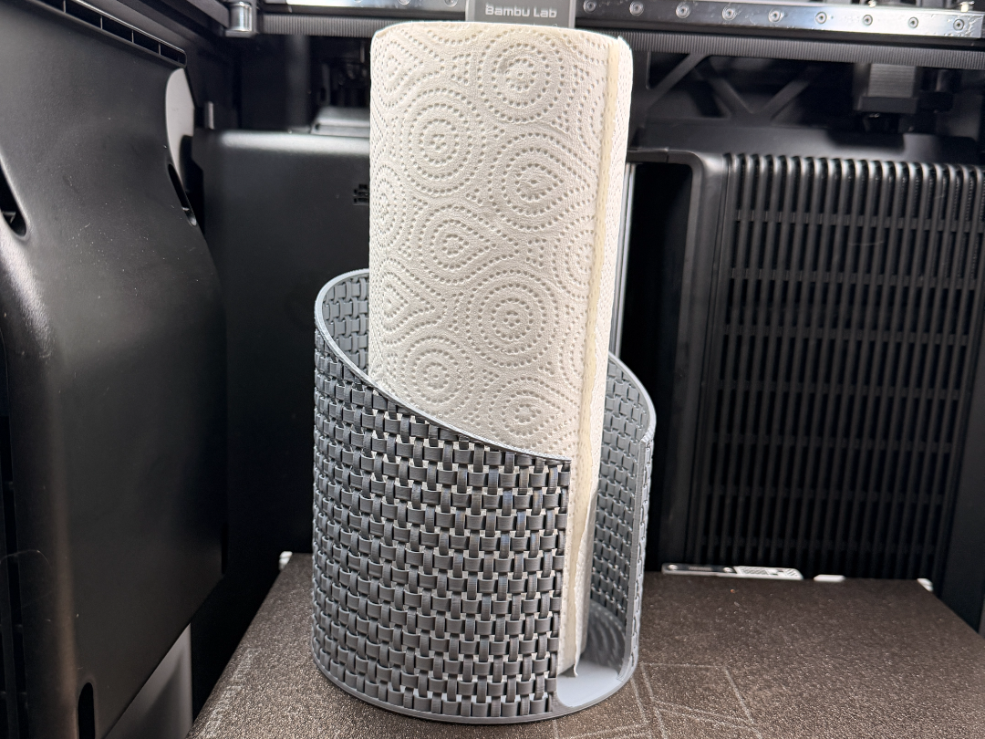 Modern Rattan Kitchen Paper Towel Holder