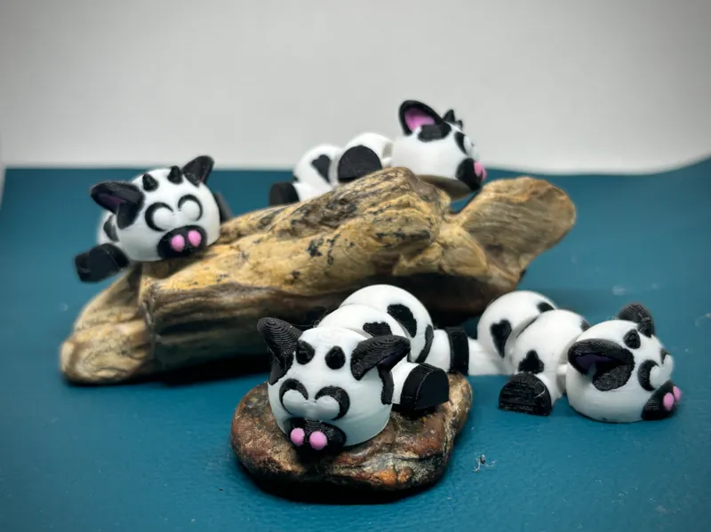 Cute Articulated Chubby Baby Cow