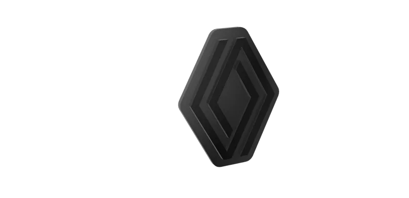 Renault Logo 72x6mm / Dual Color / Silver & Black