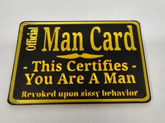 Man Card - gag gift - commercial use