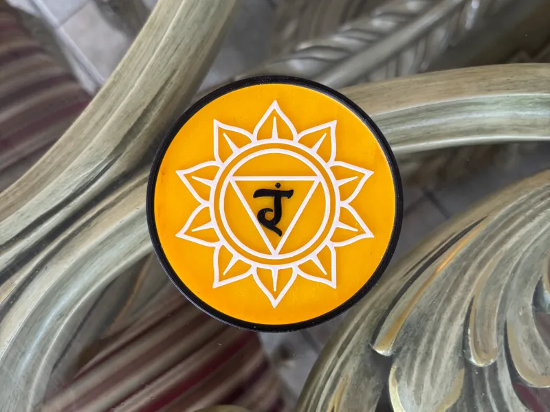 Solar Plexus Chakra Glass Mount