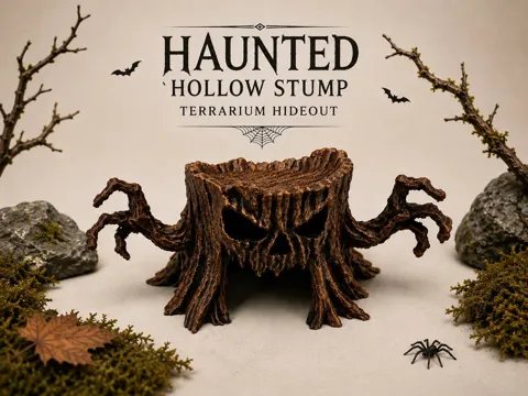 Modelo para impresión 3D: Haunted Stump Hideout — referencia de MakerWorld