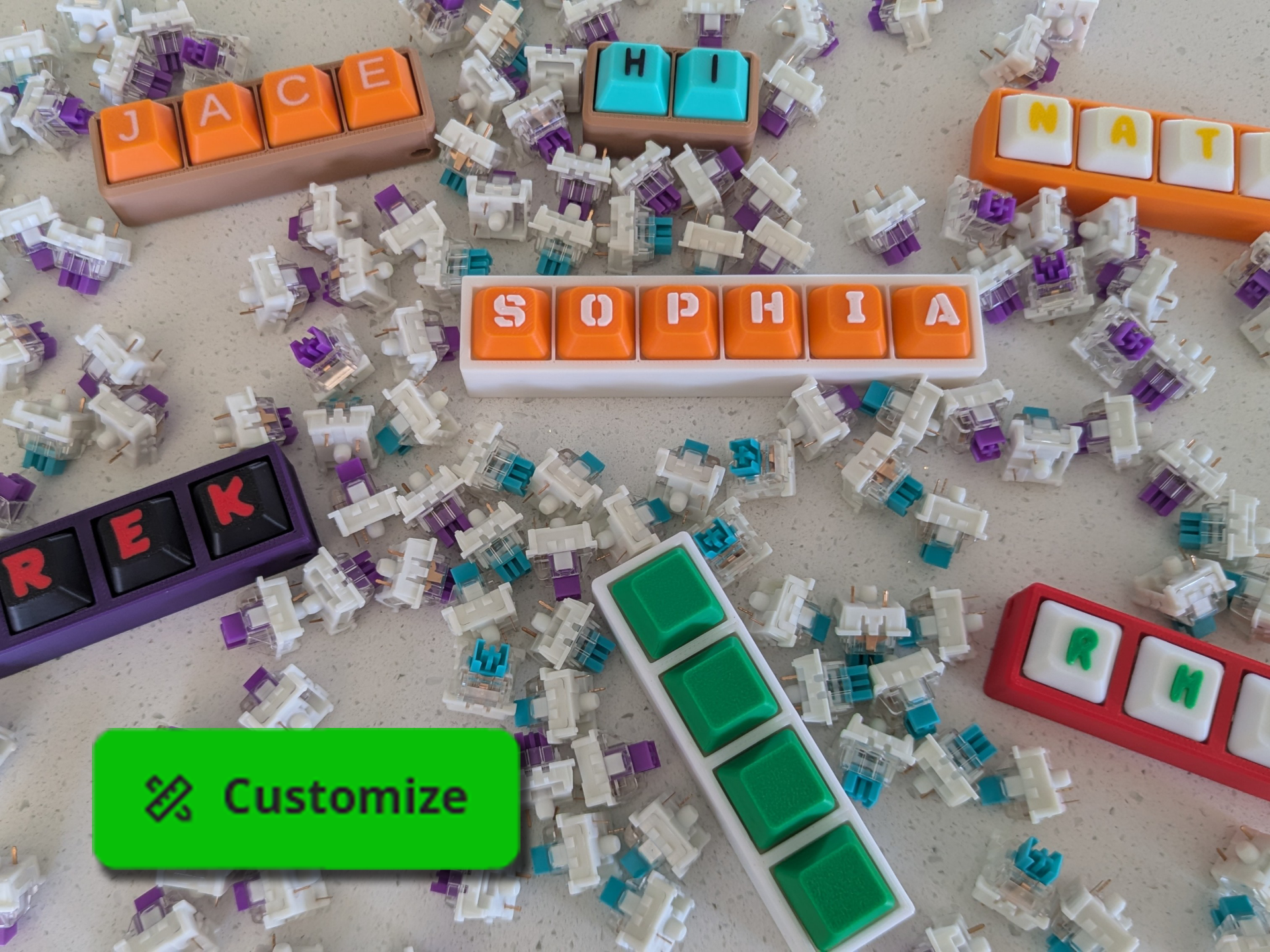 Custom Name Fidget Clickers