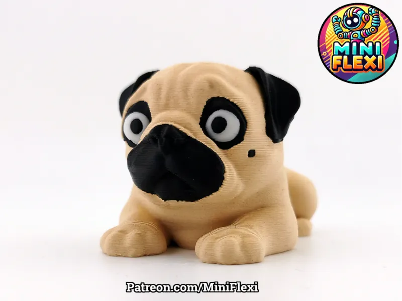 Mini Flexi Pug - No Support Articulated