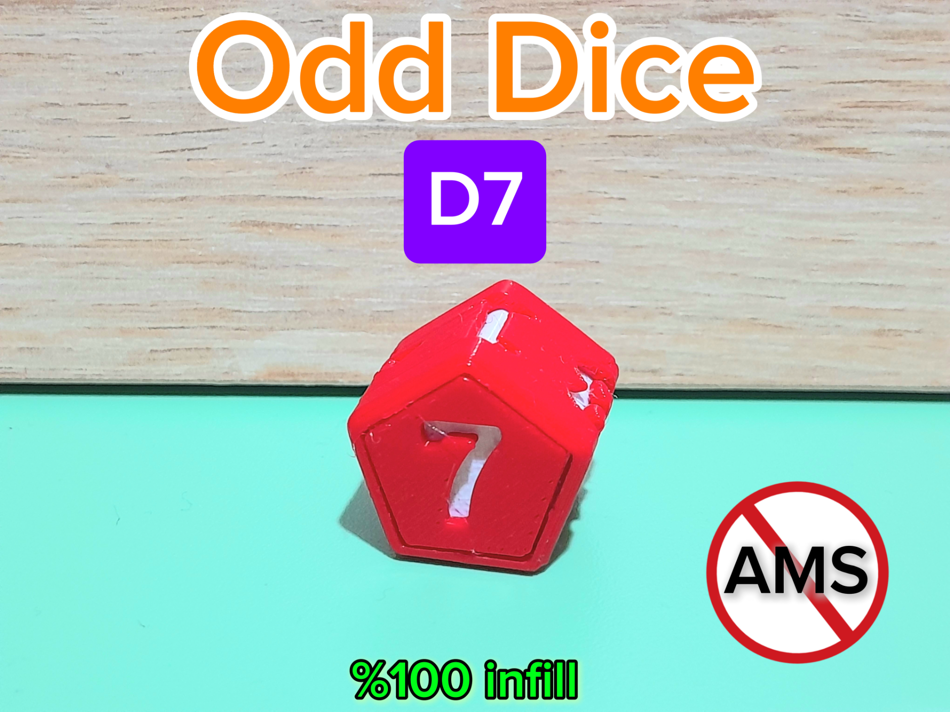 D7 seven sided dice