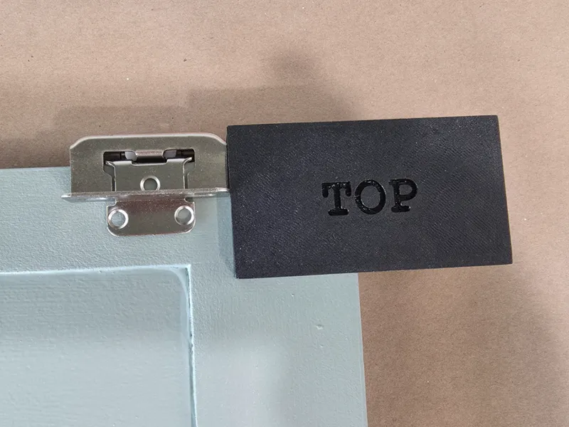 Cabinet Overlay Hinge mounting jig 