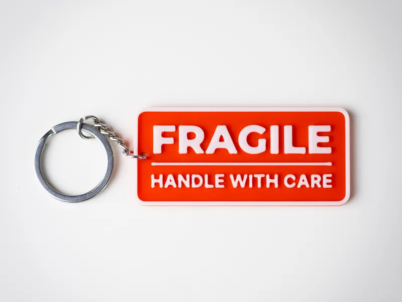 Fragile Handle With Care Keychain