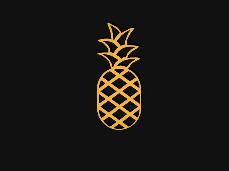 Pineapple 2d Wallart