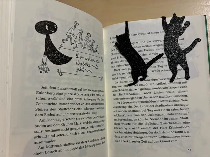 Halloween Black Cat Bookmark