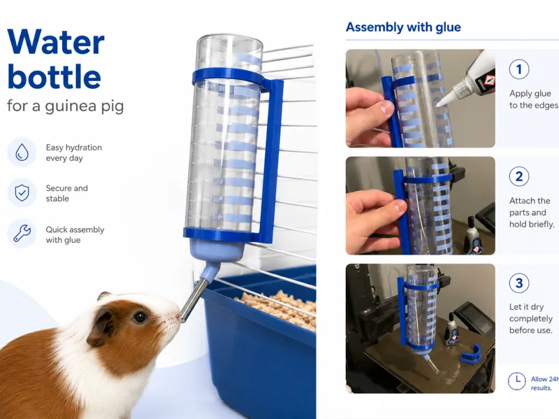 Water bottle for a guinea pig