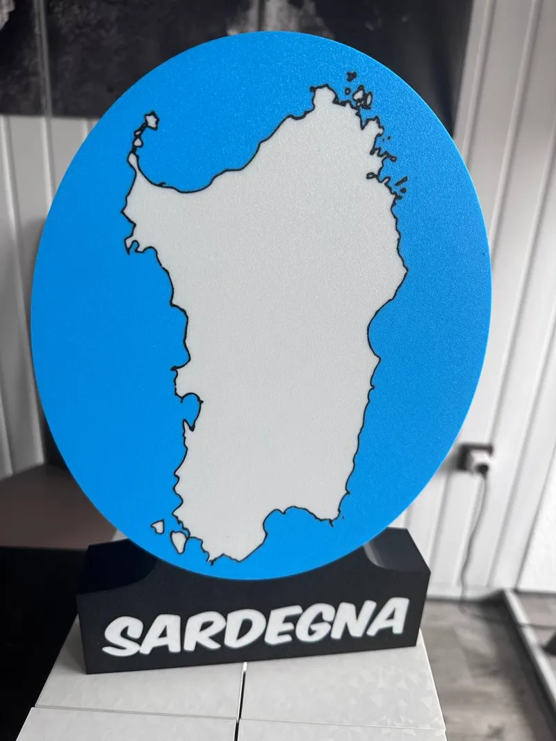 Landkarte Sardinien mit LED Option