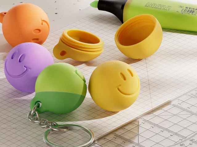 Smiley Keychain / Storage Container