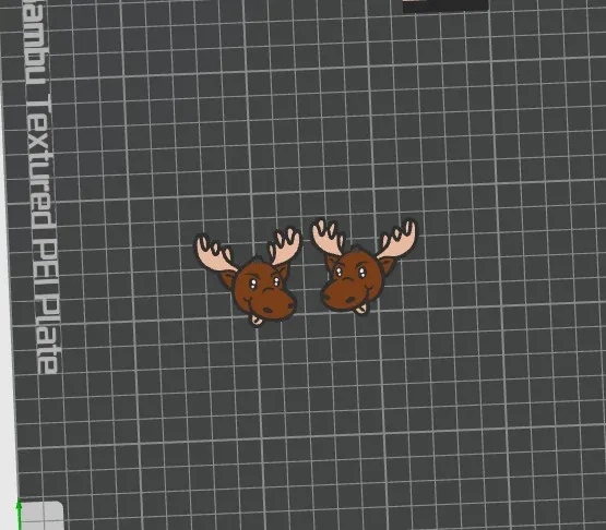 Moose Earrings~ Hand Designed 2D Art Jewelry view 2