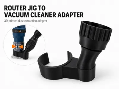 Router Jig to Vacuum Cleaner Adapter
