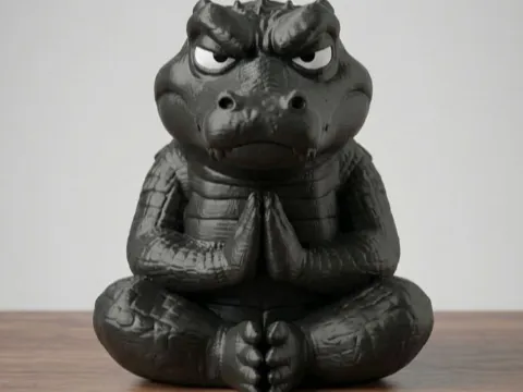 Moody Meditating Crocodile