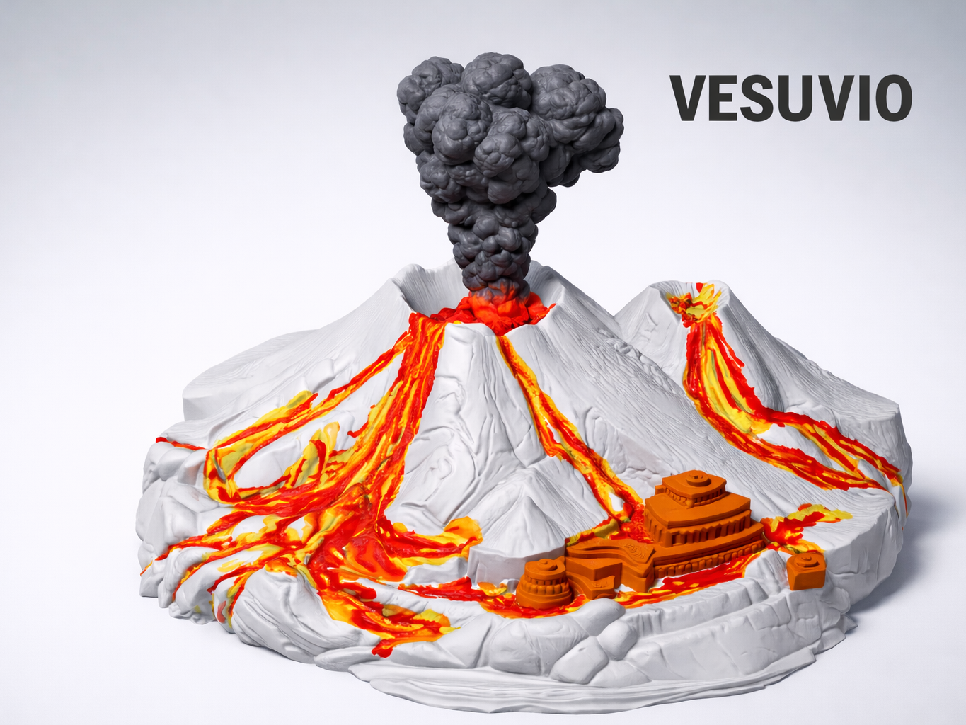 VESUVIO – Diorama Eruzione Vulcanica Multicolor 