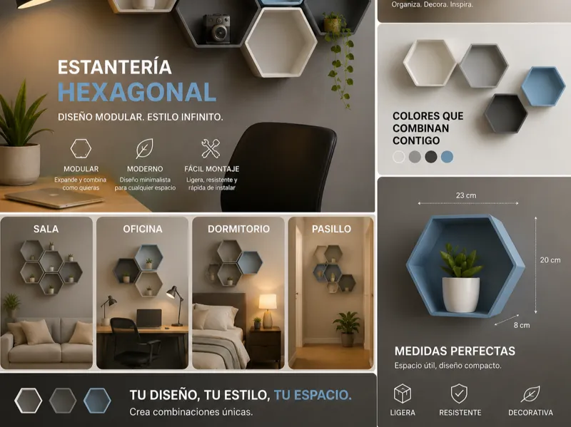 Estanteria HoneyComb o Panal de Abeja