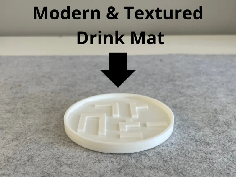 Modern Textured Drink Mat – Geometric Maze Coaster