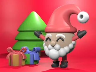 Cute Santa Keychain (NO SUPPORT)
