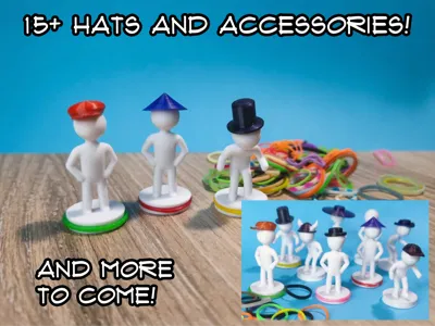 DnD character tokens with hats V2