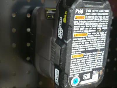 Ryobi ONE+ 18V Battery Charger Pegboard Mount