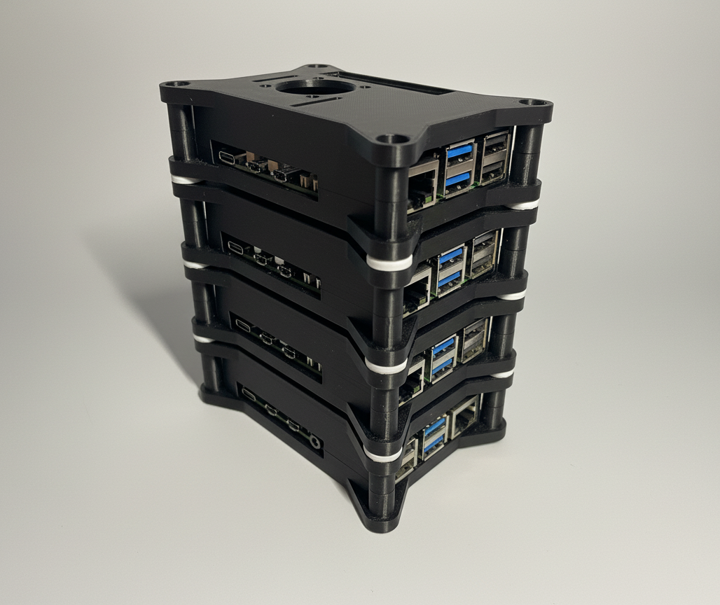 Miniatura 1 do modelo 3D Modular Raspberry Pi Cluster