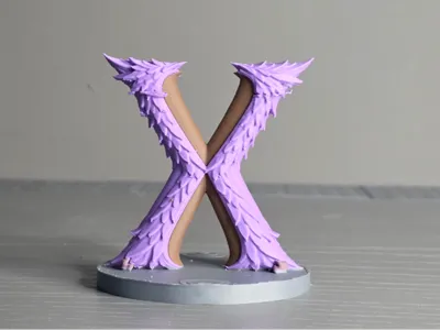 Dragon Letter X Display Sculpture