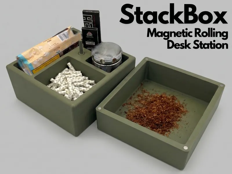 StackBox: Magnetic Rolling Desk Station