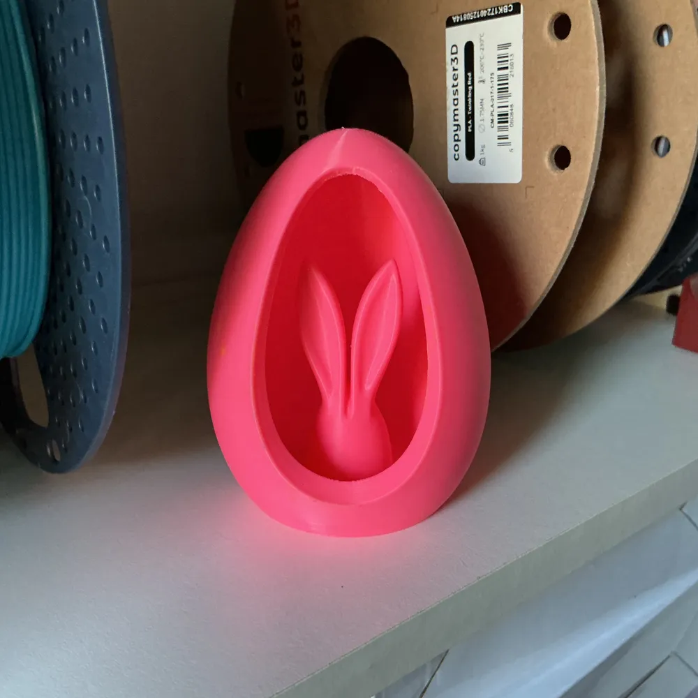 Easter Egg with Rabbit Relief - Free 3D Print Model - MakerWorld