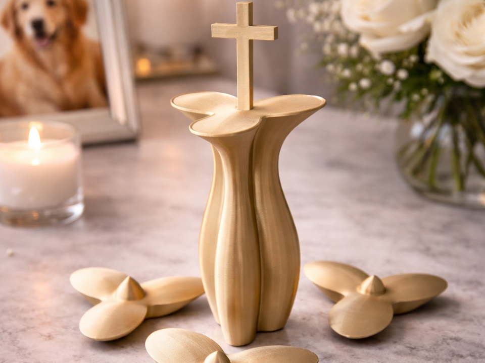 Trinity Pet Urn w/ Lid