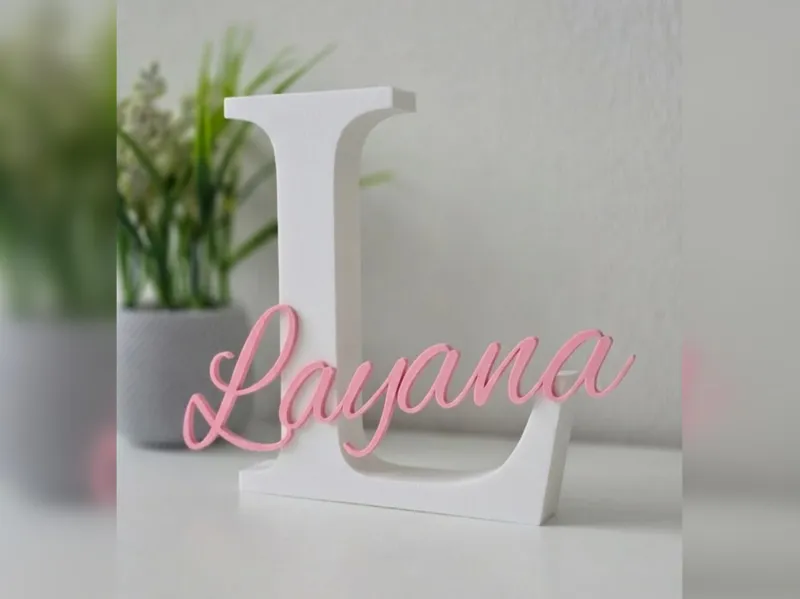 Namensschild - Buchstabe mit Namen Layana