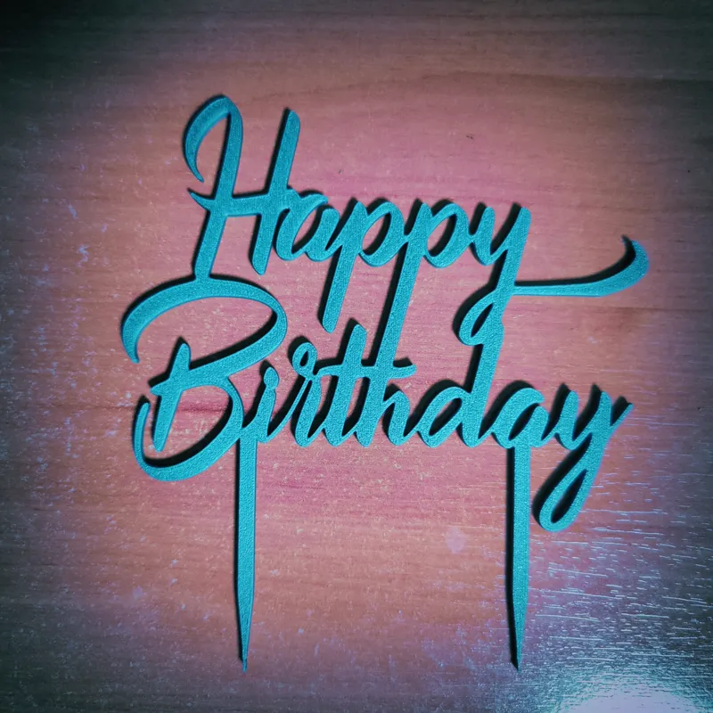 HAPPY BIRTHDAY CAKE TOPPER