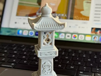 Ancient Chinese Stone Lantern Model