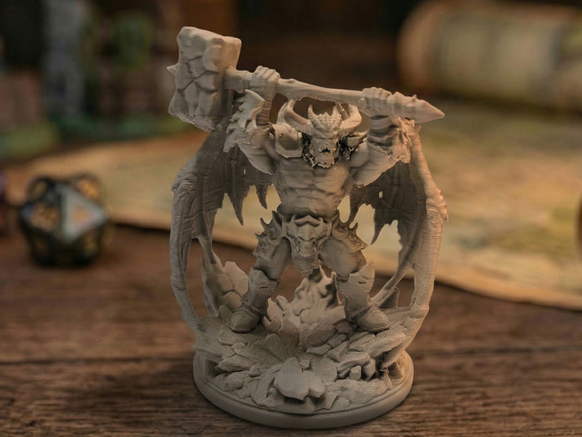 Winged Demon Prince - Hammer of Wrath (50mm base)