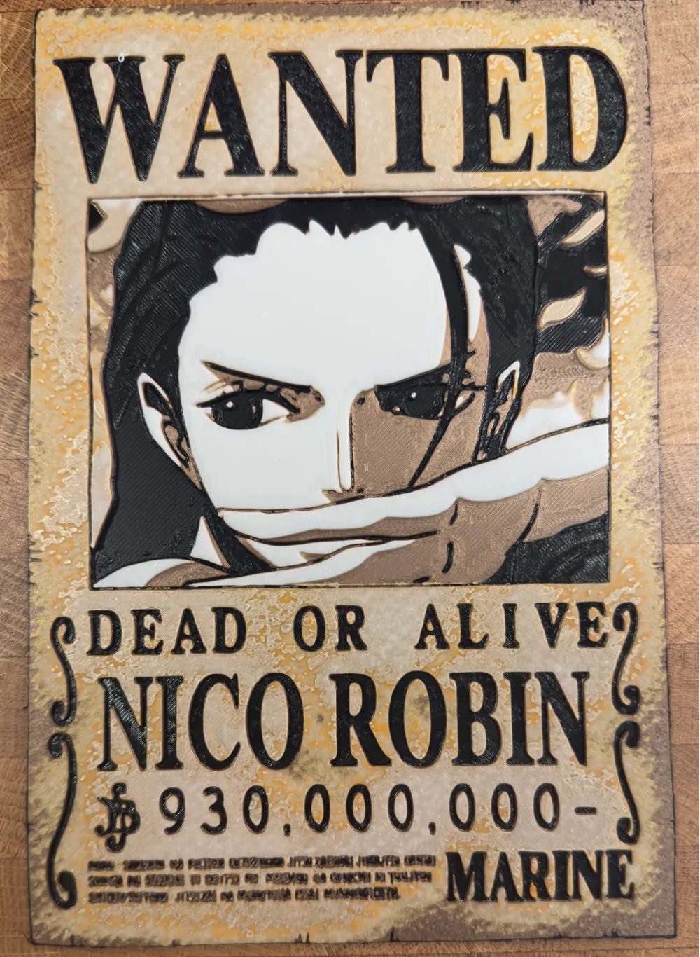 Wanted Robin One Piece - Nico Robin Wanted Poster by Pretty Okay Prints MakerWorld ...
