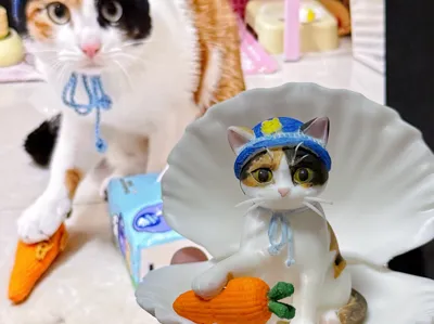 Internet Celebrity Radish the Awesome Kitten Q-version Figurine