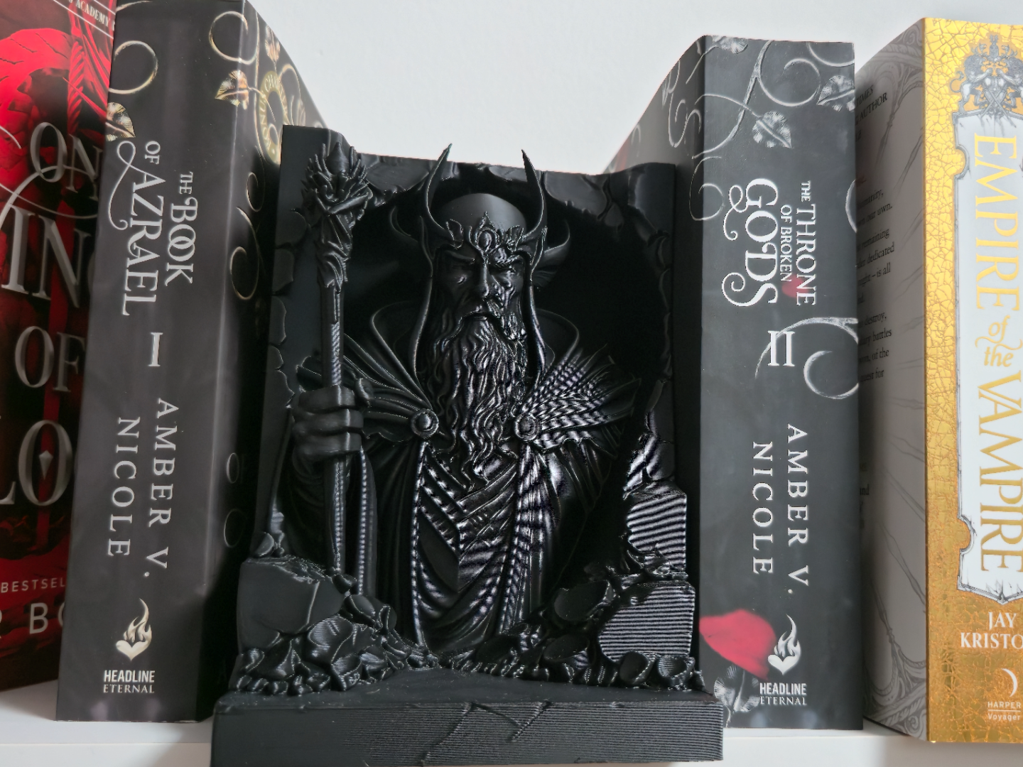 Dark Mage Book Nook | Gothic Fantasy Shelf Insert