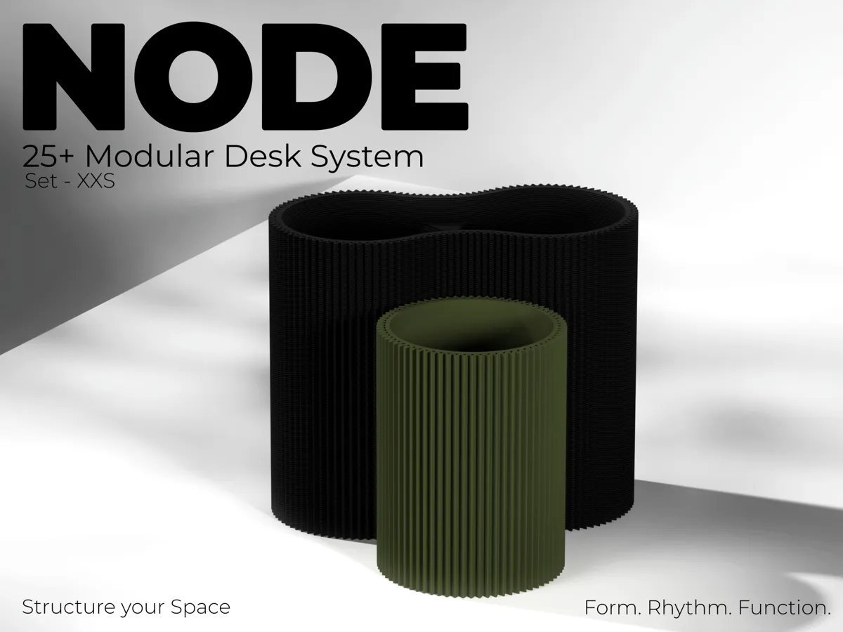 NODE – Modular Desk System Set XXS - Free 3D Print Model - MakerWorld