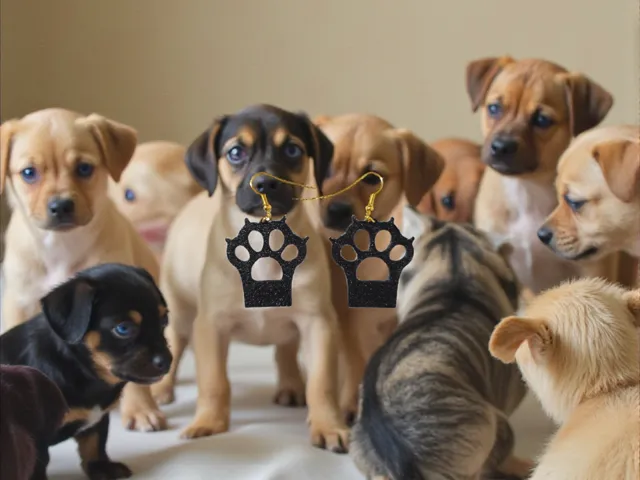 Little paw earrings