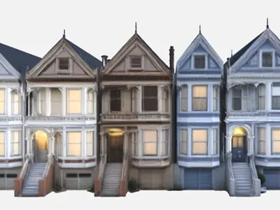 Building Row, Row of Buildings