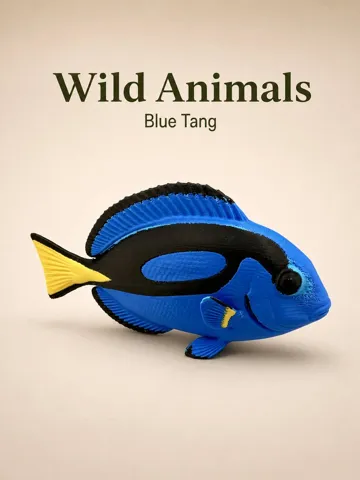 Modelo para impresión 3D: Blue Tang — vista de referencia 2