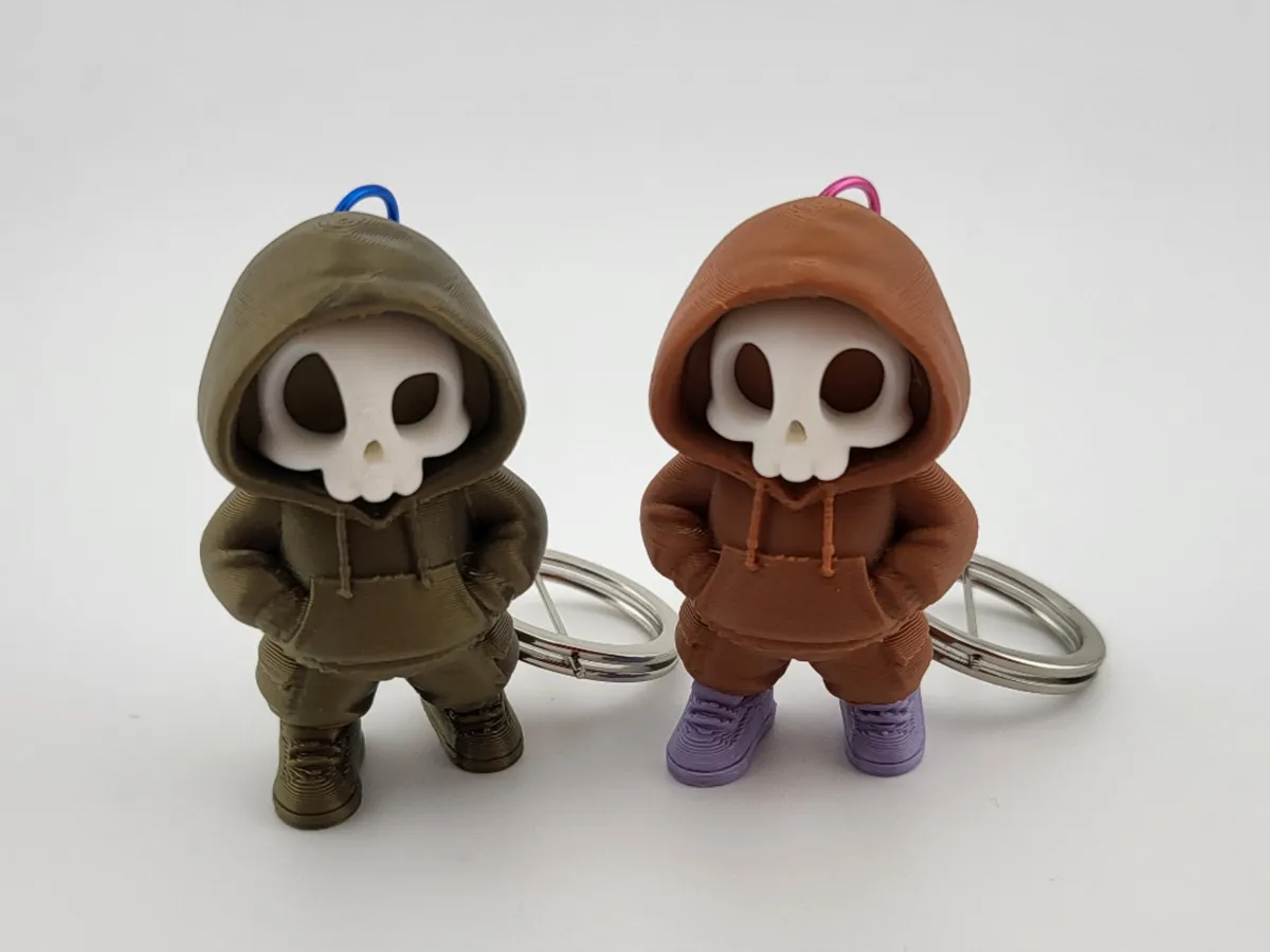Urban Skeleton Keychain Streetwear Skull Figures by Mad power MakerWorld: Download Free 3D Models - 3D model önizlemesi