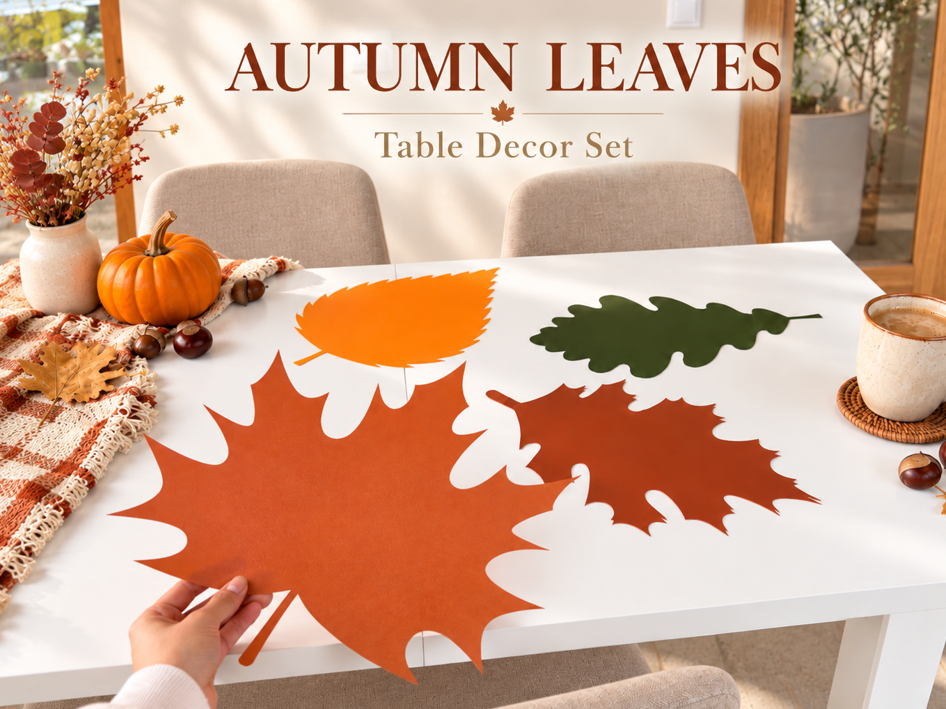 Autumn Leaf Table Decorations – Fall Leaves Set - 1