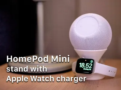 HomePod Mini stand with Apple Watch charger