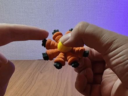 Carrot egg fidget spinner