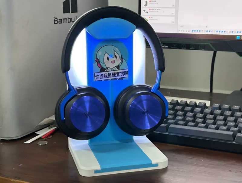 Headphones Holder with Backlight | 自带光环的耳机支架