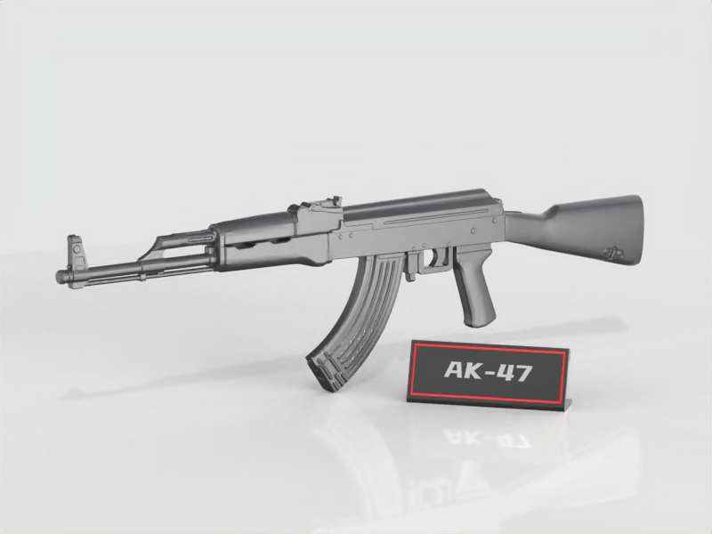 【微缩静态武器道具】AK-47 玩具枪 小比例 摆件
