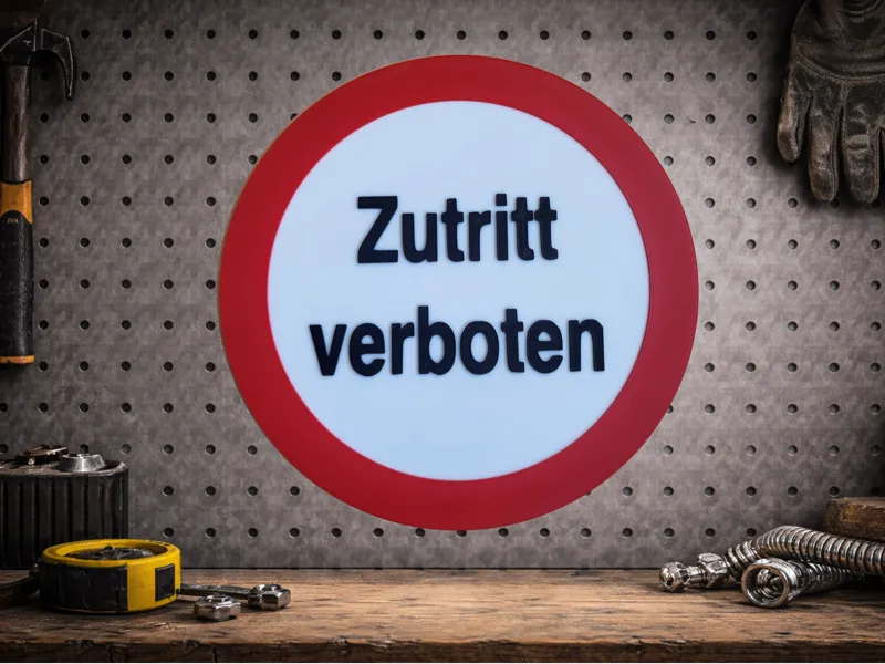 Verbotsschild - Zutritt verboten 01