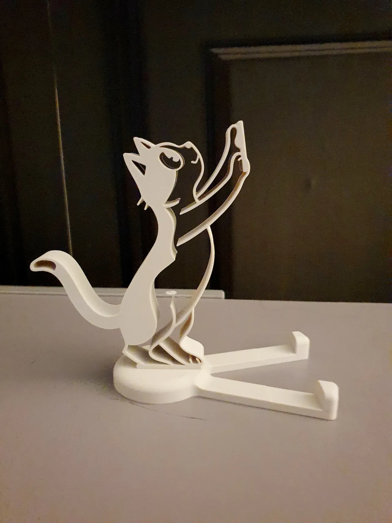 Cute Cat phone stand slot together holder view 4