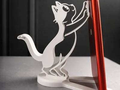 Cute Cat Phone Stand Slot Together Holder